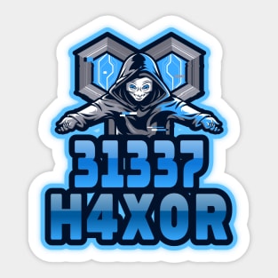 Cyber security - 31337 H4X0R Blue Sticker